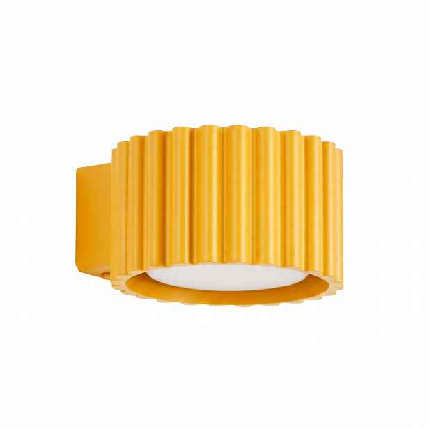 Nástěnná lampa Aura žlutá Gx53 Módní oválná rýhovaná lampa Sollux Loft
