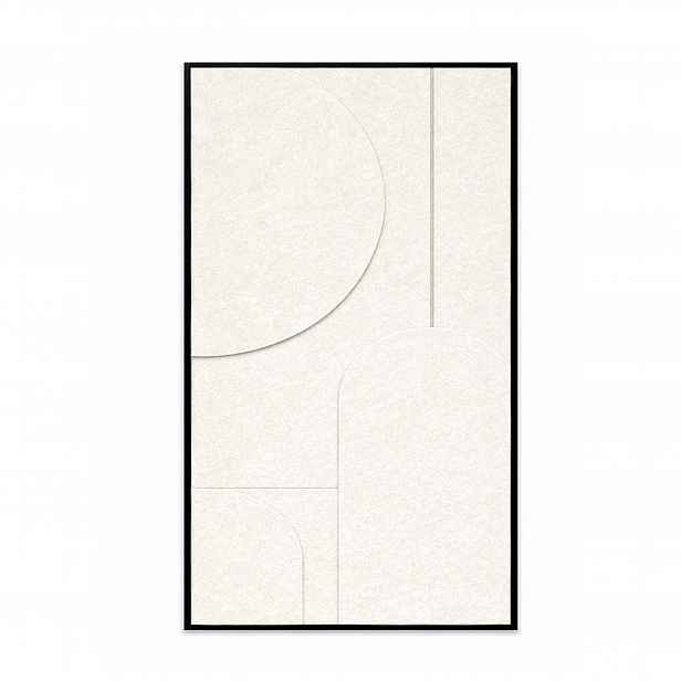 Obraz V Rámu Plst Geometrický 3D Béžový Do Předsíně Odhlučňovací 120x60