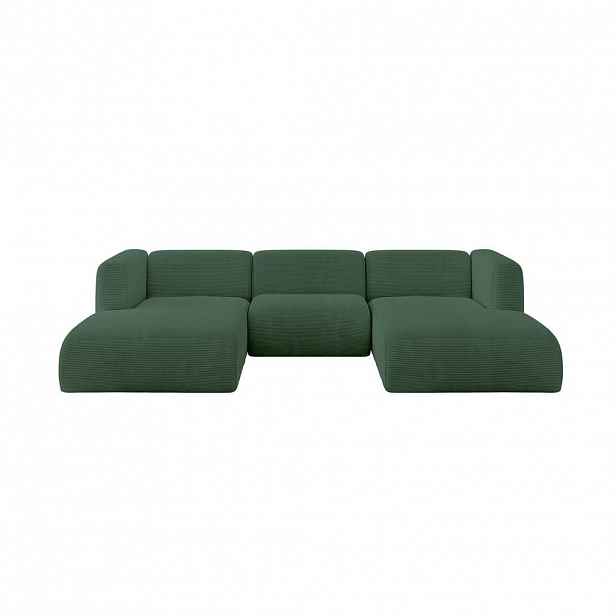 ALTDECOR SEDACÍ SOUPRAVA DO U MIRA-U1 317x179x70 Zelená Manšestr