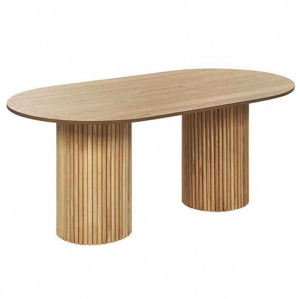 Beliani JÍDELNÍ STŮL 180/100/76 cm Světle hnědý Oválný Sheridan