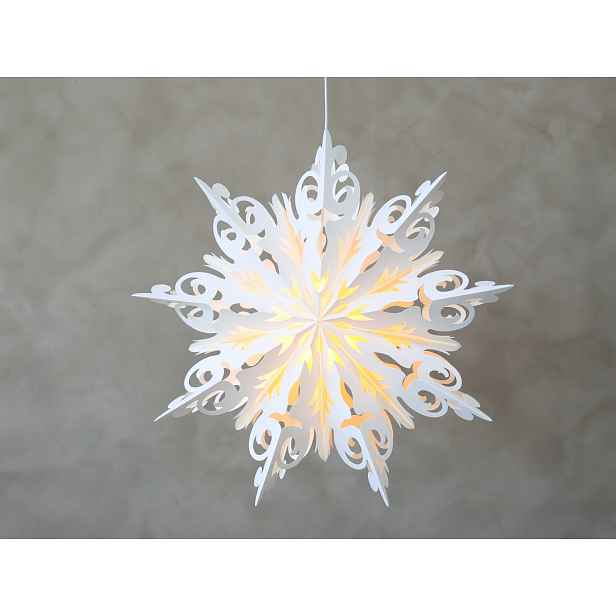 Krémová papírová hvězda Vintage Paper Star v dárkové krabičce - 54*23*54cm Chic Antique