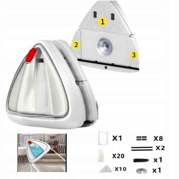 Magnetická stěrka na okna – čistič oken pro domácnost pro skla o tloušťce 3-35 mm