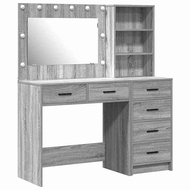 vidaXL Kosmetický stůl 2 ks Světle šedá 78.5 x 41 x 135 cm