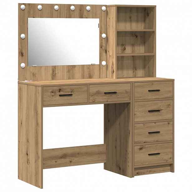 vidaXL Kosmetický stůl 2 ks Hnědá 78.5 x 41 x 135 cm Kompozitní dřevo