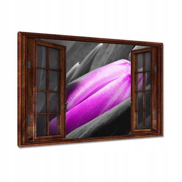 Obrazy 90x60 Fialový tulipán