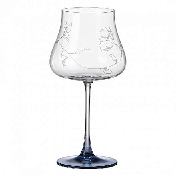 Bohemia Iduna Blue Bottom Skleničky 580ML Víno 6 Ks