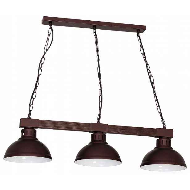 Závěsná stropní lampa Hakon tmavě hnědá 3xE27 klasická do kuchyně