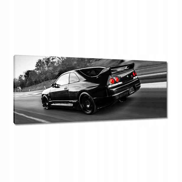Obrazy 100x40 Černý Nissan Gtr Sport