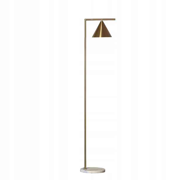 Stojací lampa na podlahu zlatá bílá mramorová 150 cm, moderní Abruzzo