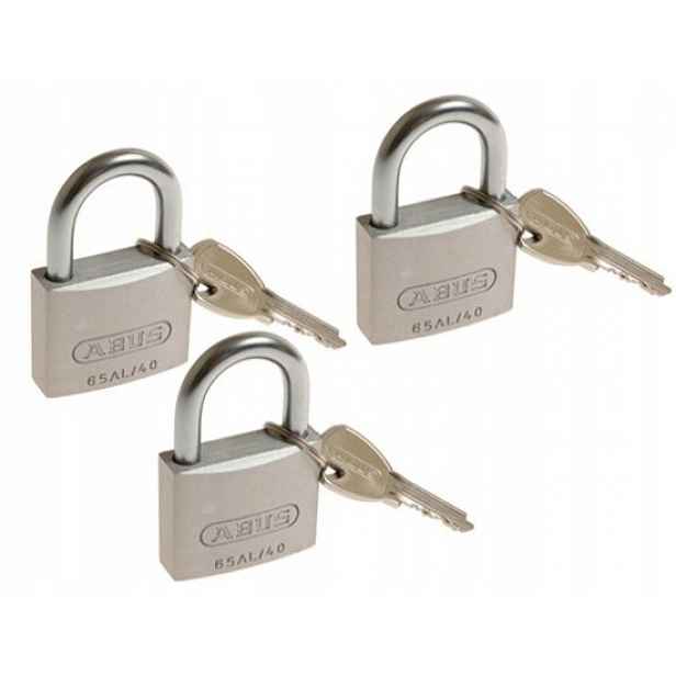 Abus visací zámek Titalium na klíč 40 mm 3 kusy KD-AB-034