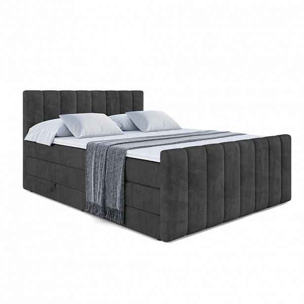 ALTDECOR POSTEL boxspring OTTA-Z KING – 200 x 200 – H3/H4 – černá