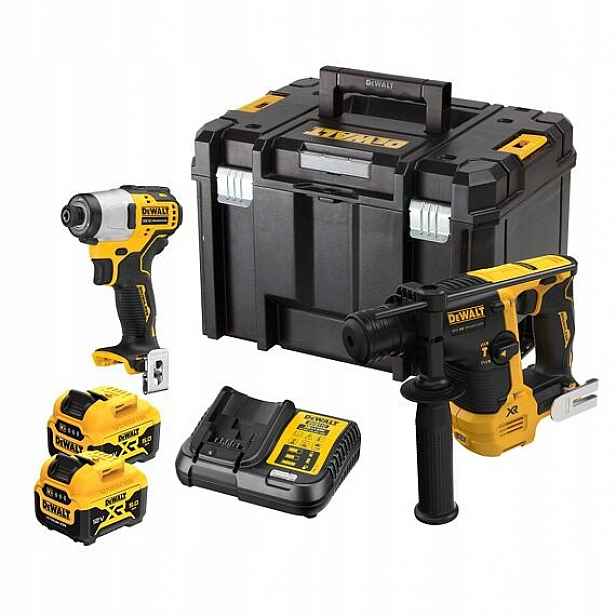 DeWalt DCK2104P2T aku set DCH072 DCF801, 12V/2*5Ah, kufr Tstak