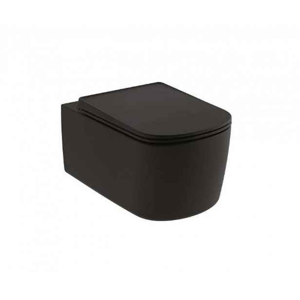 Kludi Resa S - Závěsné WC, Rimless, Spiralflush, matná černá 27WCW0139