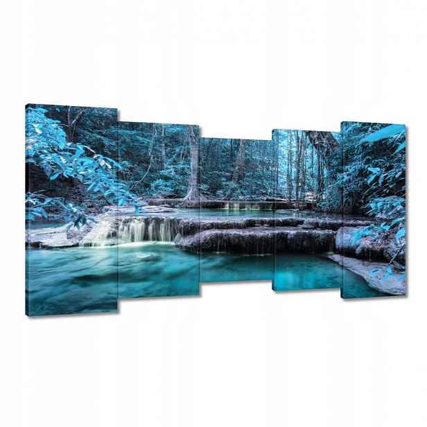 Obrazy 150x80 Erawan Modrý vodopád