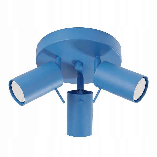 Stropní Svítidlo Stropní svítidlo Lampa 3 pohyblivé trubice Ring 3P modrá Sollux