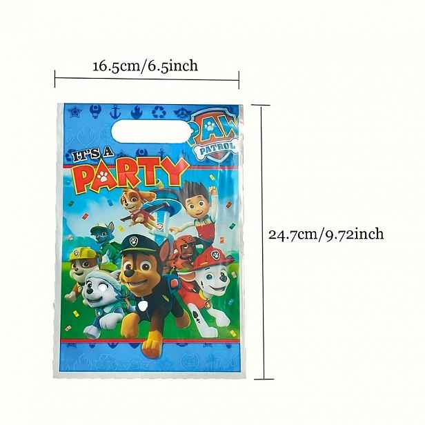 TEMU Dárek pro ni/pro něj 10 ks PAW Patrol párty dárková taška, roztomilé kreslené postavičky, párty úložná taška, kreativní nový styl, opakovaně
