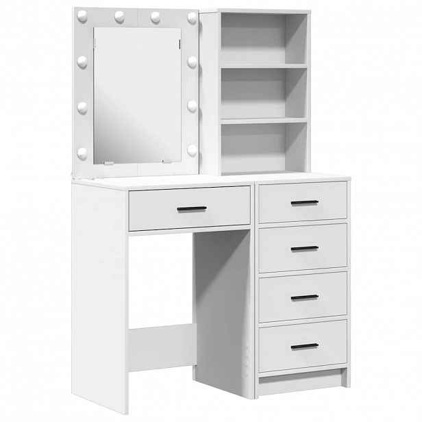 vidaXL Kosmetický stůl 2 ks Bílá 50 x 41 x 135 cm Kompozitní dřevo