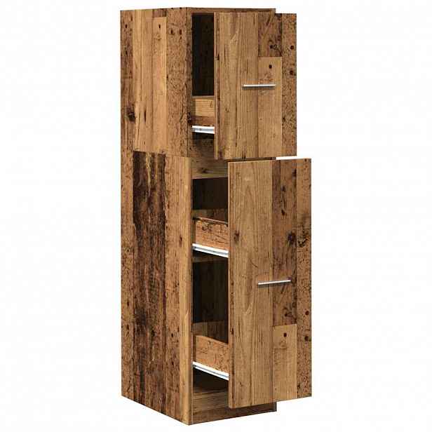 vidaXL Skříňka na léky old wood 30 x 41 x 118 cm kompozitní dřevo