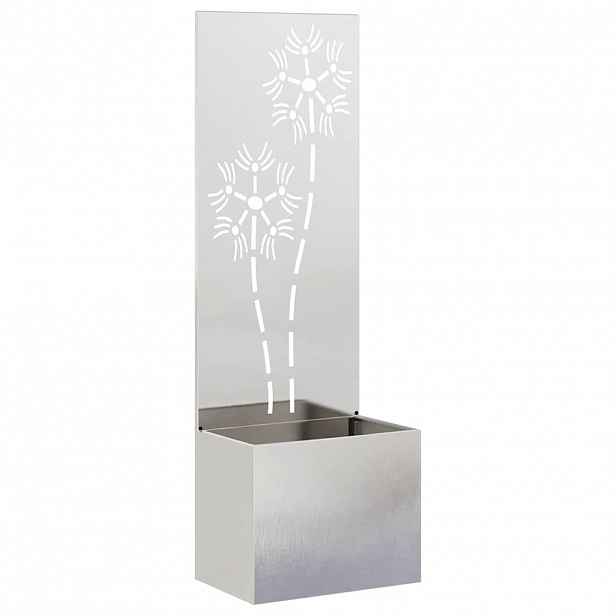 vidaXL Soukromí na zahradě Stříbrná 50 x 32 x 150 cm Nerezová ocel