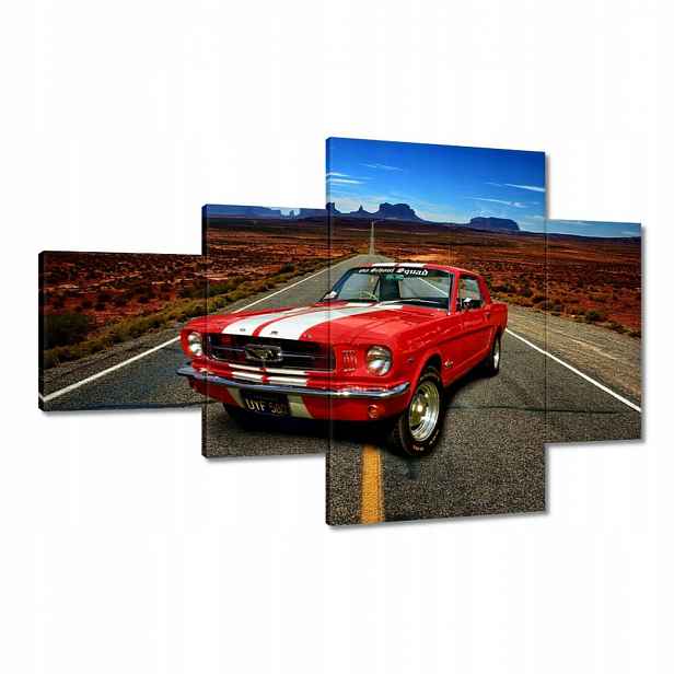 Obrazy 130x80 Červený Ford Mustang Usa