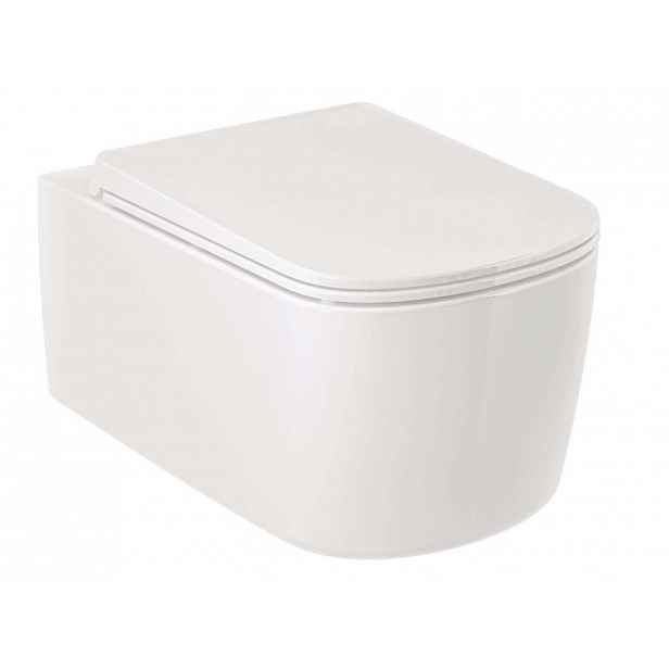 Kludi Resa S - Závěsné WC, Rimless, Spiralflush, lesklá bílá 27WCW0143