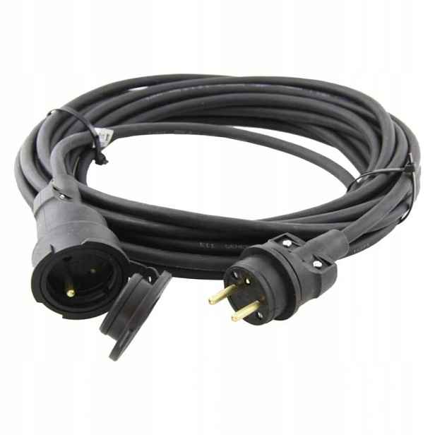 Venkovní prodlužovací kabel 20 m 1 zásuvka černý guma 230 V 1,5…