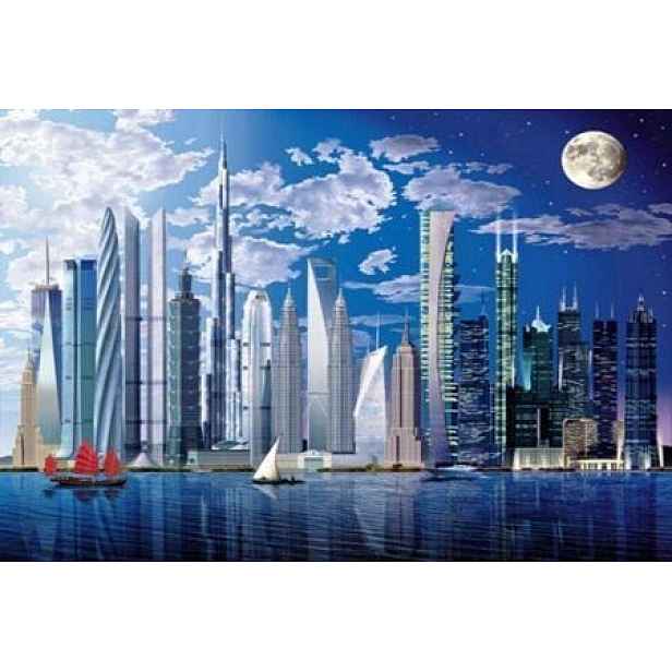 Fototapeta Futuristické město Moderní WG-120 366 cm x 254 cm