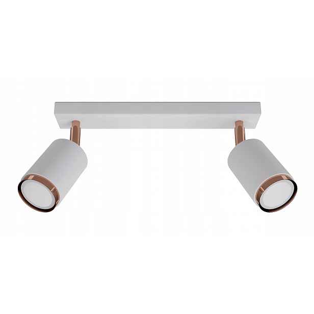 Kovový stropní svítidlo bílo-měděný 2x40W Nástěnný