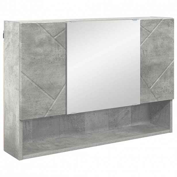 vidaXL Zrcadlová skříň Betonově šedá 80 x 17 x 55 cm kompozitní dřevo