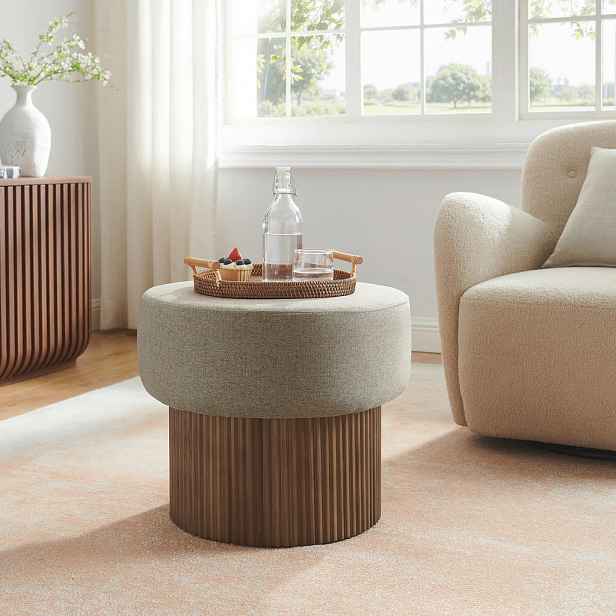 Livetastic TABURET, textil, kompozitní dřevo, 50/43/50 cm
