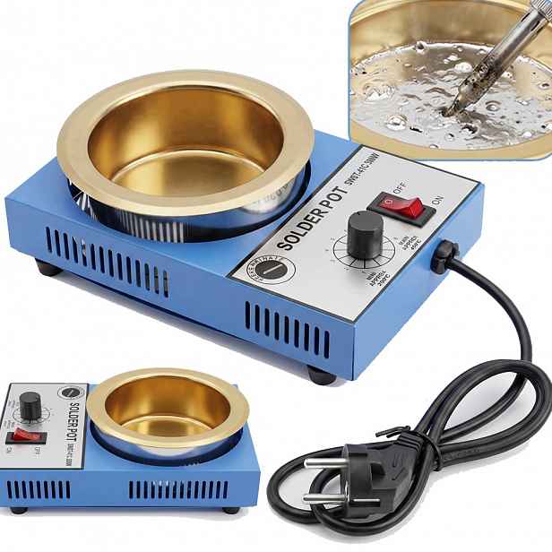 Pájecí kelímek s vanou 100 mm 1200 g 300 W 450 °C tavení cínu ocel