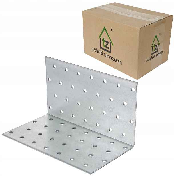 Perforované ocelové úhelníky 80x80x140 x 2 mm 25 ks montážních prvků KM23