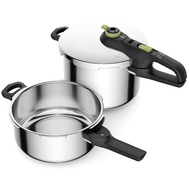 Tefal Tlakový Hrnec 6L Nerezová Ocel Indukce 2 Programy Zelená pro 6 Osob