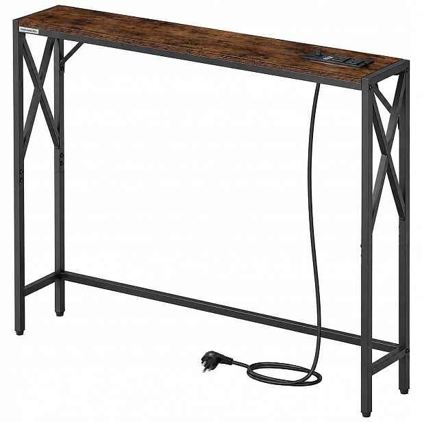Konzolový stolek 105 x 20 cm s Usb nabíjecí stanicí Konzolový Stolek loft