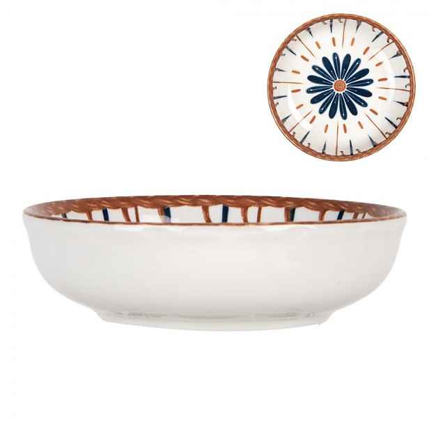 Miska s modrým květem Mibbo - Ø 10*3 cm / 50 ml Clayre & Eef