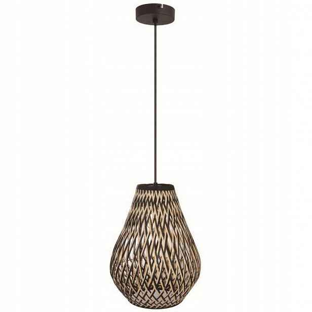 Pěkná dřevěná lampa s průsvity Carmina Boho do kuchyně nebo jídelny