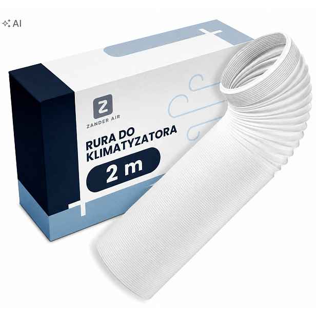 Trubka Pro Přenosnou Klimatizaci 13 cm 2 m Bílá Flexibilní Hadice Pro Klima