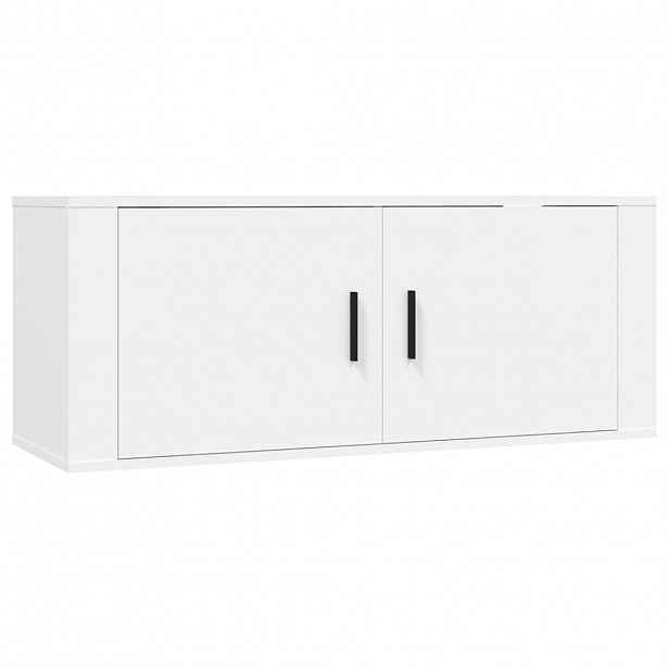 vidaXL Nástěnná TV skříňka bílá 100x34,5x40 cm