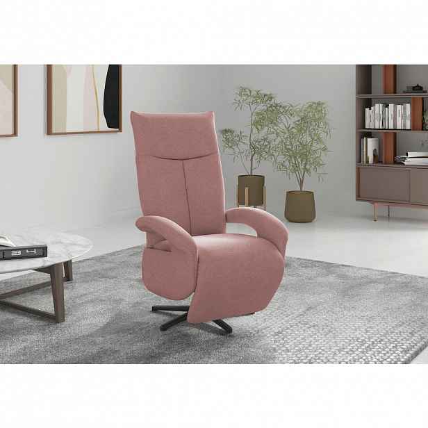 Sit & More RELAXAČNÍ KŘESLO, textil, starorůžová