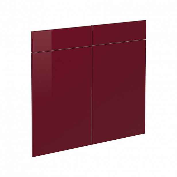 Vicco KUCHYŇSKÁ DVÍŘKA R-Line Červená vysoký lesk 79.2 x 70.8 cm nábytková čela pro spodní skříňku se zásuvkami