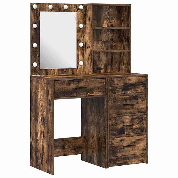 vidaXL Kosmetický stůl 2 ks Hnědá 50 x 41 x 135 cm Kompozitní dřevo