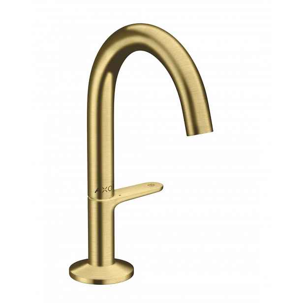 Axor One - Umyvadlová baterie s výpustí Push-Open, EcoSmart, CoolStart, kartáčovaná mosaz 48010950