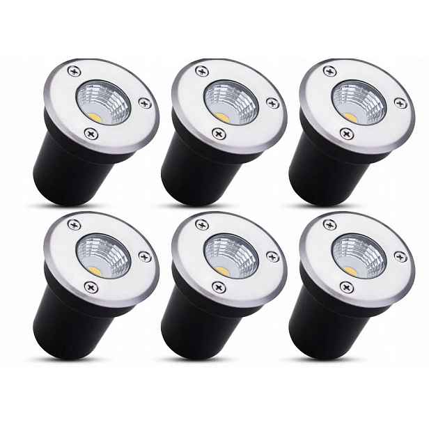 Led podlahové reflektory 6 Ks, zapuštěné