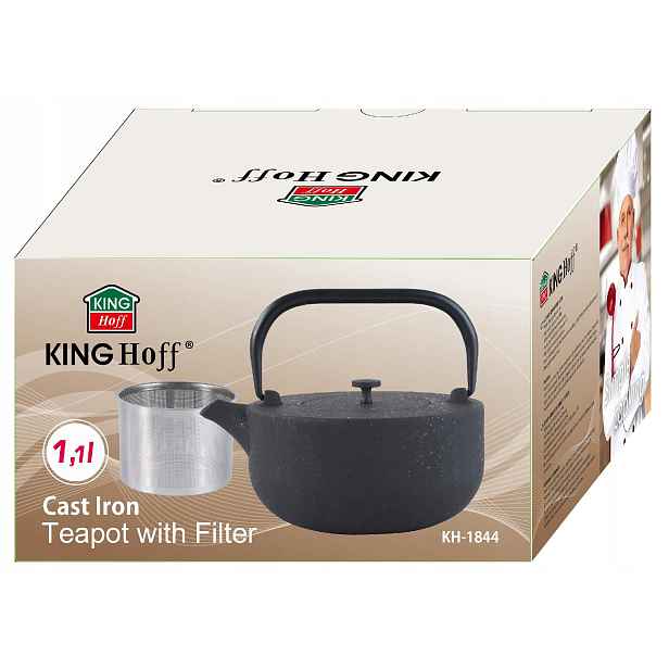 Litinová konvice Kinghoff 1,1 l černá