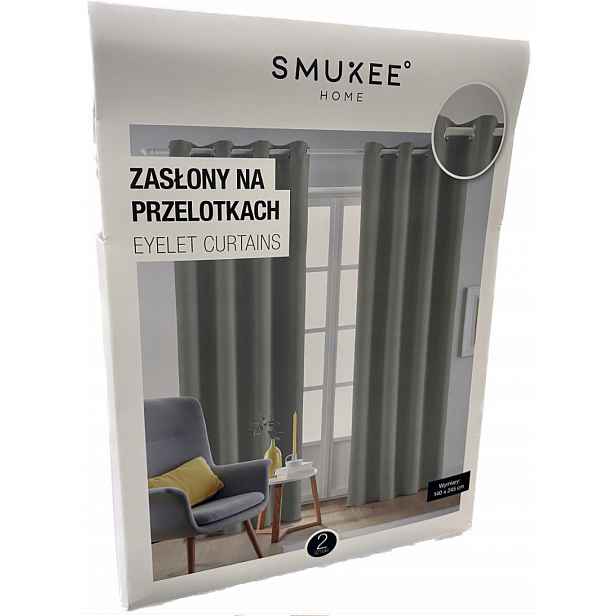 Oxford Závěs na záclony 2 ks rozměr: 140x245cm šedá model 22/Q3/299/3