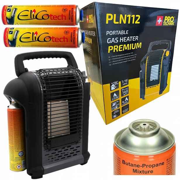 Plynový Ohřívač Na Plyn Slunečnice Hořák Zářič 2 kW 2 kartuše