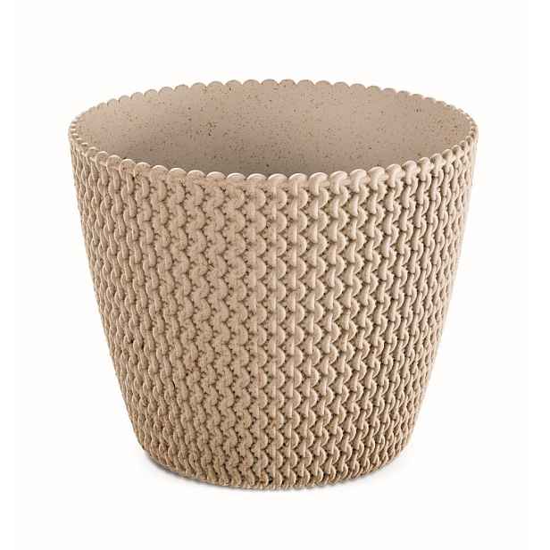 Prosperplast Květináč PLOWY ECO natural hnědá, varianta 13 cm