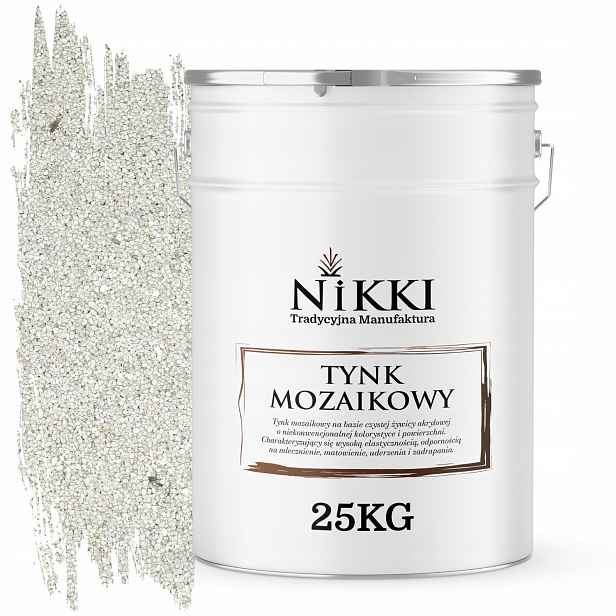 Pryskyřičná Mozaiková Omítka 25 Kg Vnitřní Vnější Bílá Se Stříbrnou Slídou