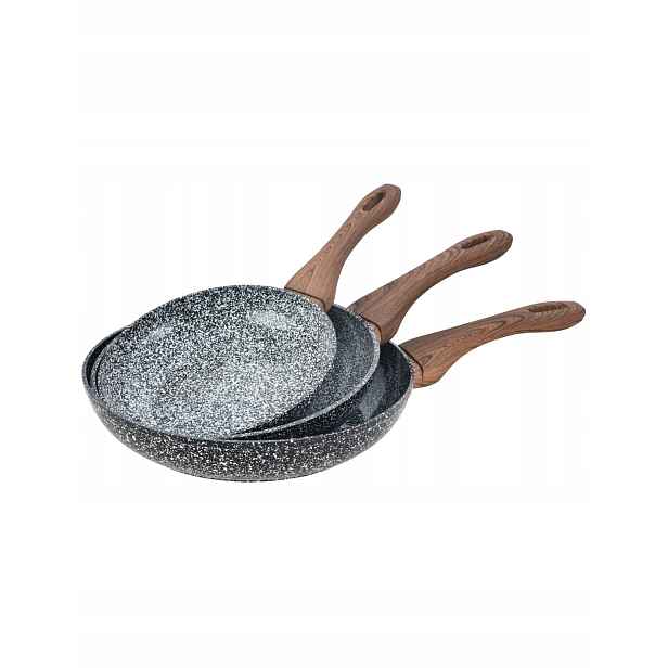 Sada tří pánví Kinghoff 20/24/28 cm granit