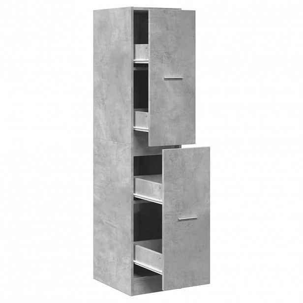vidaXL Skříňka na léky betonově šedá 30x41x144,5 cm kompozitní dřevo